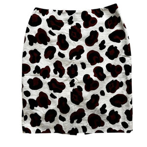 Talbots Animal Print Pencil Skirt Size 10